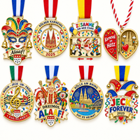 Médaille de festival personnalisée, en émail dur rotatif, pour récompenses de carnaval, de musique et de danse, en nickel noir, souvenir de défilé, fabricant
