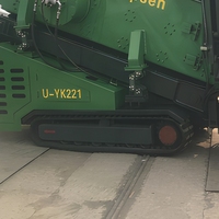 Crible vibrant mobile sur chenilles Upsen UYK221, double étage, robuste, avec moteur et pompe 380V pour carrière et démolition