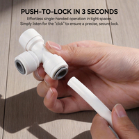 OEM/ODM Ball Valve Quick Connect Tee Fitting 1/4 3/8 1/2 Inch Push Fit T Connector RO Water Filter Purifier POM Tube Outdoor