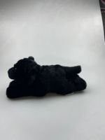 Peluche personnalisée en gros, panthère noire, super douce, brodée, jouet en peluche avec rembourrage en coton PP
