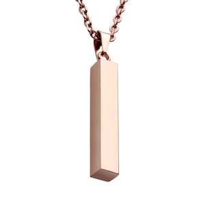 18K <span class=keywords><strong>oro</strong></span> placcato <span class=keywords><strong>in</strong></span> acciaio inox da <span class=keywords><strong>uomo</strong></span> gioielli personalizzati verticale barra ciondolo <span class=keywords><strong>collana</strong></span> come regalo - Product Image 4
