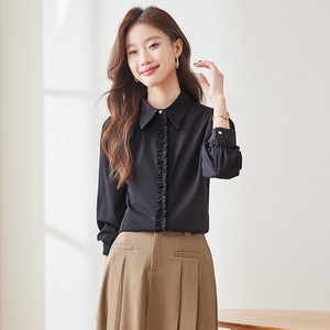 여성 정장 드레스 신상 춘춘 화이트 셔츠 (고학년 여성 면접용) - Product Image 4