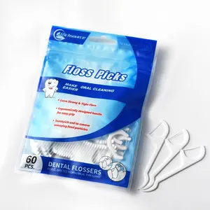 Gros Pack De 60pcs PE Soie Dentaire Picks Flosspicks Dentaire Flosser