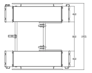 Mobile Scissor Lift Kapasitas 3000kg Pelepasan Elektrik Portabel Mid Rise Auto Hoist Peralatan Garasi Mobil - Product Image 6