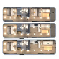 Maison capsule spatiale Mantian Star, maisons conteneurs, 40 pieds, 2 chambres, préfabriquées, plusieurs étages, ignifuges, approuvées en Californie, conformes à la norme CE