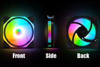 Ventilateur PC LOVINGCOOL Rainbow Ceiling 1200Rpm, système de refroidissement, ventilateur RGB pour ordinateur de jeu, dissipation de chaleur