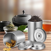 Boîte de rangement hermétique en métal vide pour thé et café, vente en gros