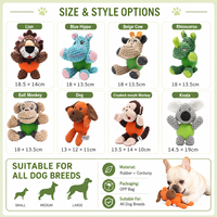 Jouet en peluche personnalisé pour chien avec balle à mâcher en caoutchouc pour soulager l'ennui et les ventes en magasin