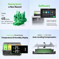 Creality K2 Plus Combo Printer 3D Desktop 16-warna Kecepatan Tinggi 600mm/s 350*350*350mm Otomatis FDM Untuk Penggunaan Industri