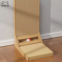 Griffoir pour chat en carton ondulé en forme de L, à fixer au mur, respectueux de l'environnement, résistant à l'usure