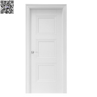 Portes en bois moulurées modernes en MDF apprêté blanc pour portes intérieures de maison et d'appartement