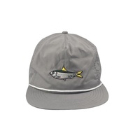 Casquette de pêche personnalisée avec logo brodé, casquette à visière plate à séchage rapide, casquette de baseball pour sports de plein air avec logo personnalisé