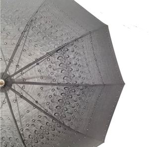 Parapluie de golf classique de 30 pouces, ouverture semi-automatique, noir, polyester, manche en bois, 8 panneaux, structure entièrement métallique, marque - Product Image 3