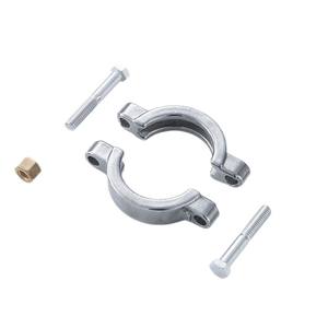 แคลมป์ท่อสแตนเลสแบบแรงดันสูงแบบสองสลักเกลียวพร้อมน็อตทองแดงขัดเงาจากผู้ผลิต - Product Image 1