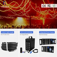 Tube LED néon flexible noir DMX/SPI 360 degrés D22 D25 24V RGB en silicone programmable pour discothèque, bar et événements.