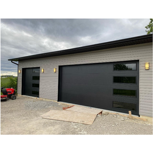Portes <span class=keywords><strong>de</strong></span> <span class=keywords><strong>garage</strong></span> modernes intelligentes en aluminium, portes automatiques isolées à bascule, prévention des incendies, étanches, finies pour villa, usage industriel, USA - Product Image 1