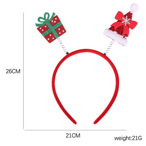 Serre-tête de Noël en plastique fait main pour enfants, motif Père Noël, idéal pour les fêtes transfrontalières <span class=keywords><strong>et</strong></span> les décorations d'arbre de Noël - Product Image 1