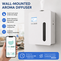 Diffuseur de parfum 300 ml Bluetooth/WiFi, machine à arôme d'huiles essentielles sans eau en acrylique et acier pour la maison, compatible HVAC