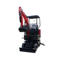 Mini-excavatrice mobile sur roues pour usage agricole avec vérin hydraulique Bosch Rexroth pour le creusement et le repiquage d'arbres