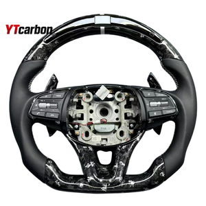 Volante Deportivo <span class=keywords><strong>de</strong></span> Fibra <span class=keywords><strong>de</strong></span> Carbono Real Personalizado con LED para Genesis G70, Accesorios Interiores para Auto, YTcarbon - Product Image 3