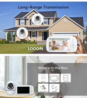 Mejor precio Nanny Cam 5 pulgadas visión nocturna temperatura alerta de llanto monitoreo del sueño del bebé y cámara 720P Audio Video Monitor de bebé