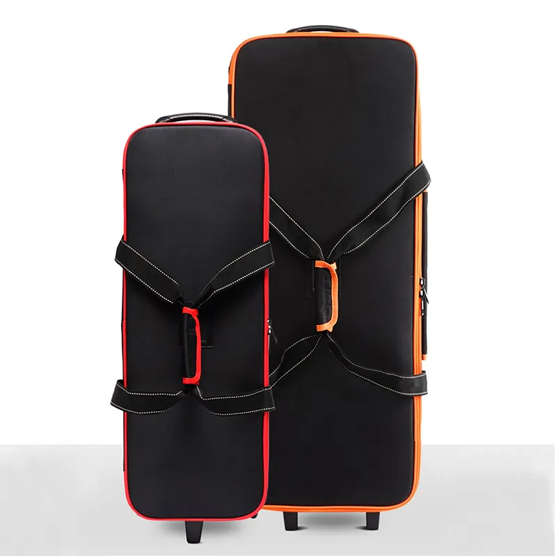 MIAOTU-Mochila impermeable para cámara de lona DSLR, bolsa de viaje para actividades al aire libre con ruedas y trípode de barra, bolsa de fotografía