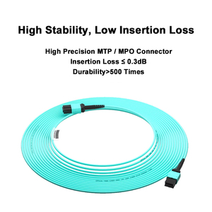 Düşük Kayıplı MPO <span class=keywords><strong>Patch</strong></span> <span class=keywords><strong>Cord</strong></span> QSFP28 Uyumlu MTP MPO OM4 Sunucu Rafı QSFP28 QSFP56 100G 400G Veri Merkezi Ağı WEICHUANG - Product Image 3