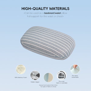 Подушка для сна YUE RISE с полосатым дизайном, <span class=keywords><strong>U</strong></span>-образная, для поддержки шеи, всесезонная, для офиса, из пены с эффектом памяти с медленным восстановлением - Product Image 4