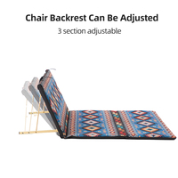 HOMFUL Chaise inclinable portable de style arabe, en tissu saoudien, avec coussin, chaise de camping du Moyen-Orient avec dossier réglable