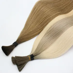 No Shedding No Tangle Bulk Hair 100% Cuticle Aligned 1 Donor Russian Raw Hair Bulk Wholesale Vendors