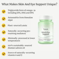 Complément alimentaire de haute qualité pour la peau et les yeux en gélules molles avec huile de saumon et acides gras oméga-3, lutéine et vitamine A, VITAMINE D