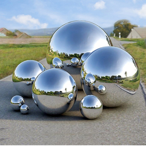 Grande boule de contemplation en acier inoxydable brillant de 1000mm 1m 100cm sphère creuse Aisi Standard décoration de jardin affichage en métal soudé - Product Image 2