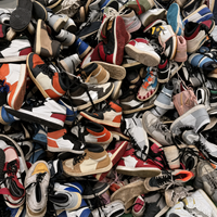 Sepatu Basket Bekas Bermerek Grosir Grade A Ukay-Ukay Pria High Top Sneakers Olahraga Bekas dalam Jumlah Besar