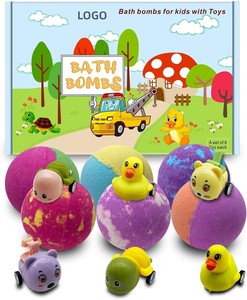 Venta al por mayor de sal de baño Epsom Fizzer naranja flores secas aceite esencial niños bombas de baño con juguete divertido Coche - Product Image 2
