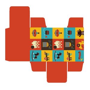 Boîte de papier jouet ondulé avec fenêtre UV Matté finition vernissage impression manipulation affichage emballage - Product Image 1