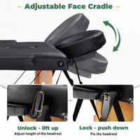Camillas de Masajes pliables en cuir PU au design de luxe, lit de massage réglable en hauteur, tables de massage portables