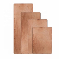 Mesa Plegable de Madera Contrachapada con Borde de PVC para 10 a 12 Personas, Muebles Modernos para Hoteles, Bodas, Eventos, Banquetes, Fiestas al Aire Libre