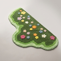 Tapis en polyester touffeté moelleux, aspect mousse, vente directe usine, tapis sur mesure pour salon et chambre, tapis doux et lavable
