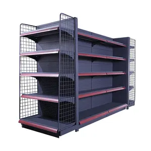 Supermarket Shelves Convenience Store Snacks Display Grocery Wire Metal Shelving Unit Single And Double Side Snack Rack