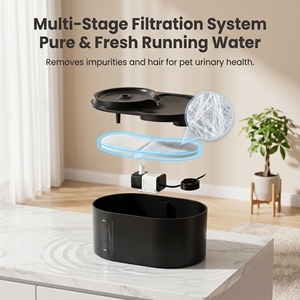 <span class=keywords><strong>Fontaine</strong></span> à eau intelligente pour animaux de compagnie en plastique ABS <span class=keywords><strong>6L</strong></span> avec circulation automatique, distributeur pour chats et bol à boire ultra-silencieux - Product Image 5