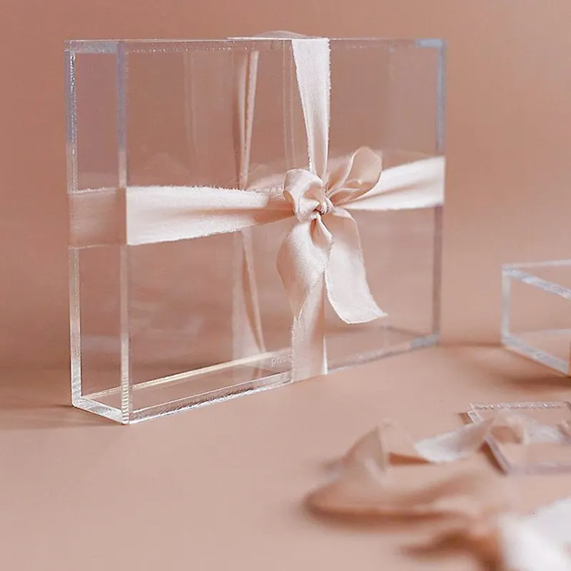 Di alta qualità PMMA acrilico/lucite scatola regalo di nozze