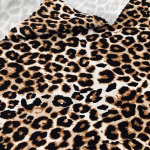 <span class=keywords><strong>Leopard</strong></span> Pattern In Trên Nylon Spandex Đan Đen Trắng Thổi Động Vật In Vải - Product Image 6