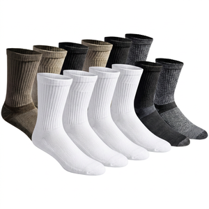 3 Pairs/Bag Men's Women's Fall/Winter Standard Regular Breathable Seamless Warm Solid No Show <b>Wool</b>/Nylon Body <b>Socks</b> Sehe - Product Image 4