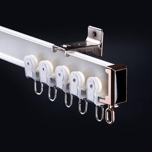Rail de rideau flexible pliable en alliage d'aluminium coulissant silencieux monté au plafond IKSUN Offre Spéciale pour hôtel à la maison - Product Image 5