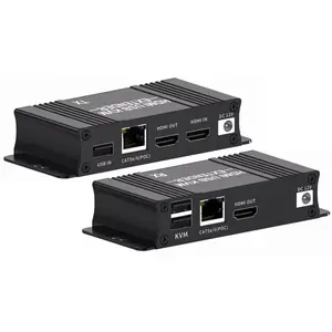 Justlink מלא HD 1080P HDMI KVM Extender 164ft 60m hdmi extender מעל אחת cat5 cat6 כבל עם IR שלט רחוק POC כוח