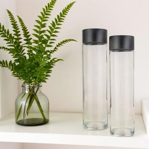 Botella de Agua de Vidrio Cuadrada Transparente Personalizada de 200ml-1000ml, Ecológica, con Serigrafía, Certificada, con Bomba y Tapa de Rosca para Jugo - Product Image 3