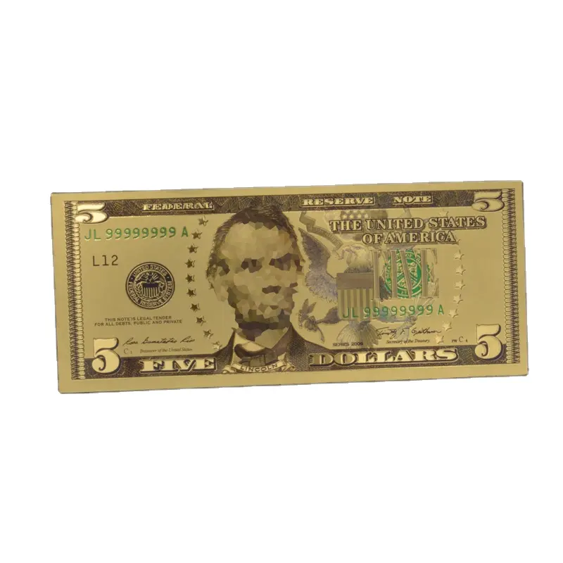 Spot Dollar Commemorative Banknote Money Gold Foil Gold Banknote For Gift Collection