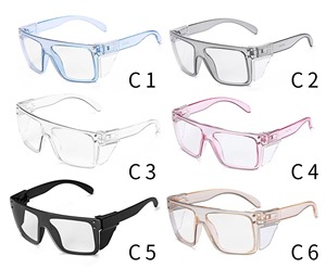 Lunettes de sécurité LMA Custom Design Sports transparentes carrées pour femmes et hommes, avec protection amovible anti-lumière bleue, conformes à la norme ANSI Z87. - Product Image 6