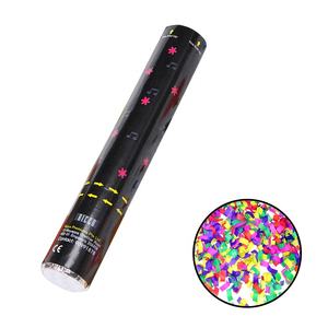 กระดาษที่มีสีสันสําหรับงานแต่งงานงานปาร์ตี้ Poppers ย่อยสลายได้ขนาดใหญ่ 4 Shot ผงคอนเฟตตี้สีดําและทอง Co2 คอนเฟตตี้แคนนอน - Product Image 1