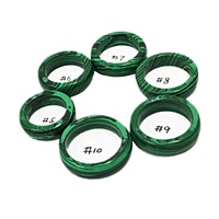 Bagues en pierre de malachite synthétique, motif vert, bijoux, tailles 7, 8, 9, cadeau, fête, anniversaire